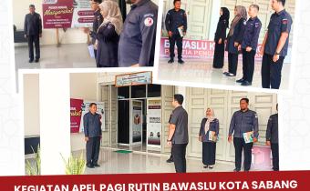 Kegiatan Apel Senin Pagi Bawaslu Kota Sabang